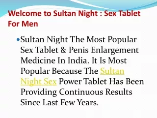 Sultan night body power capsule