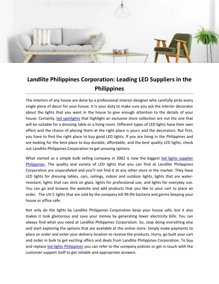 landlite philippines corporation leading