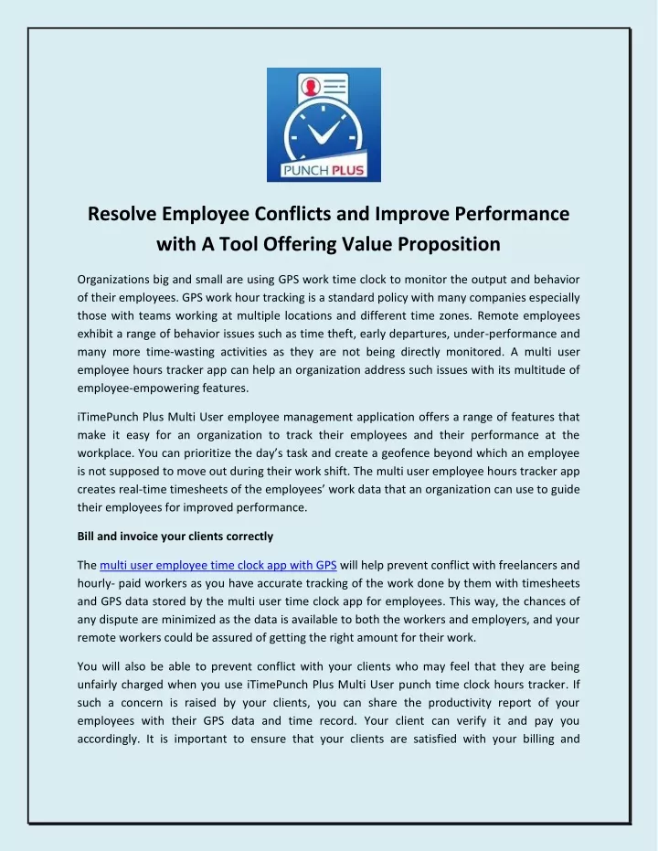 resolve employee conflicts and improve