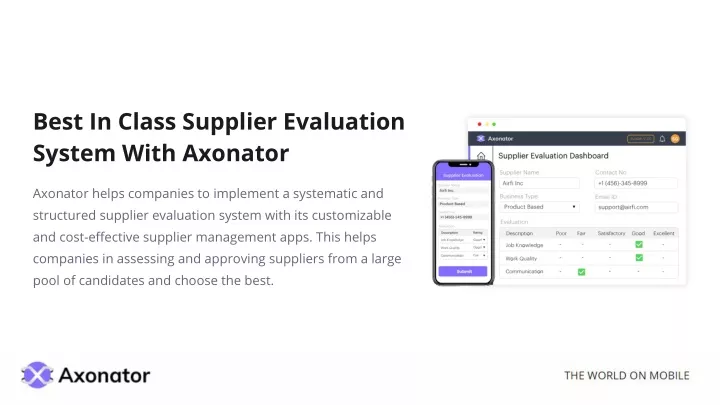 best in class supplier evaluation system with