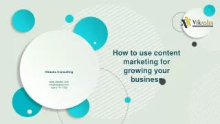 How to use content marketing for growing your business