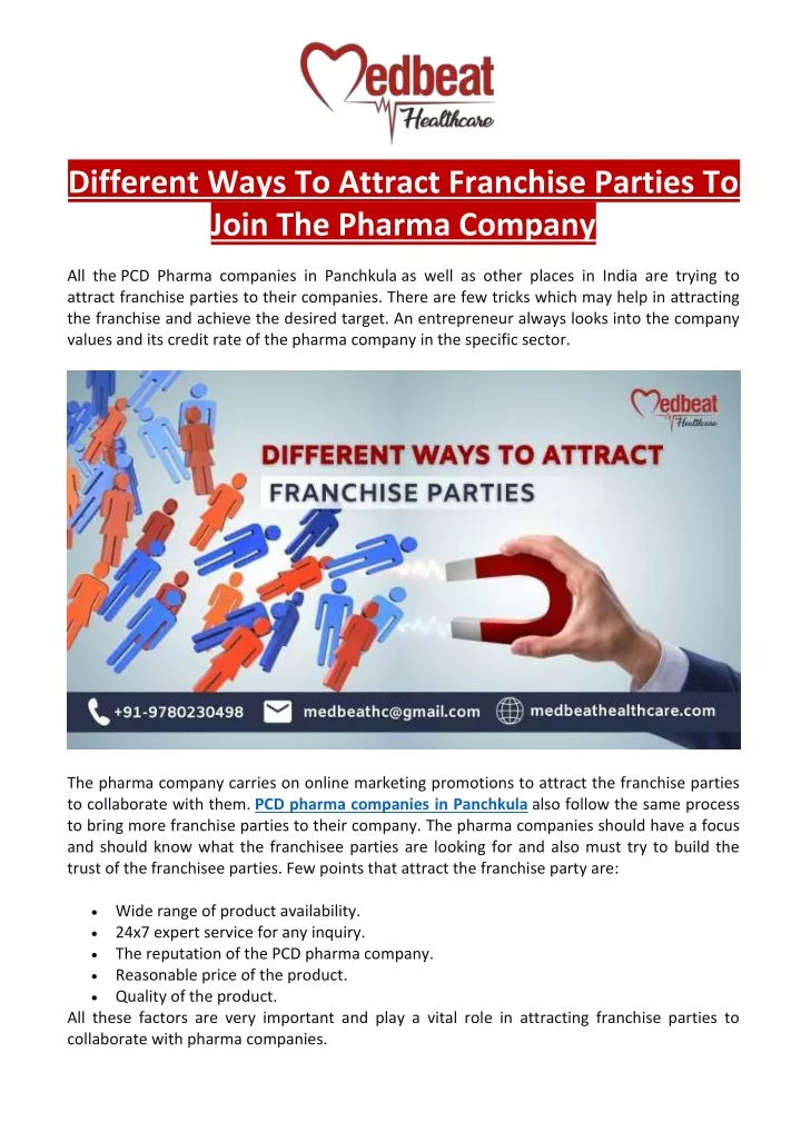 different ways to attract franchise parties