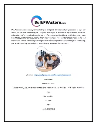 pva accounts are necessary for marketing