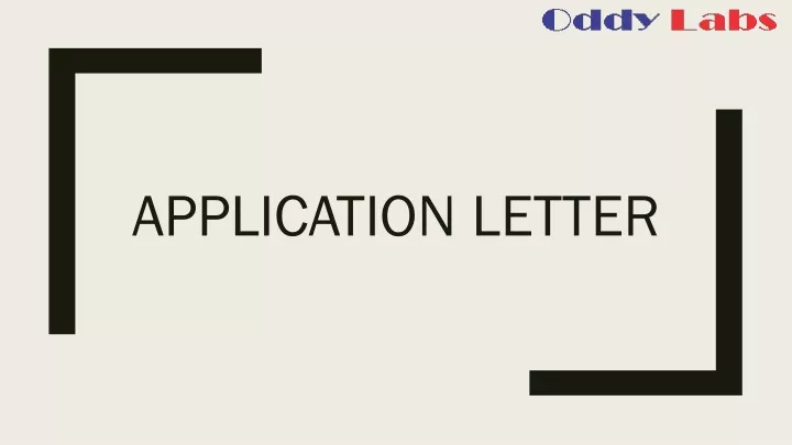 application letter