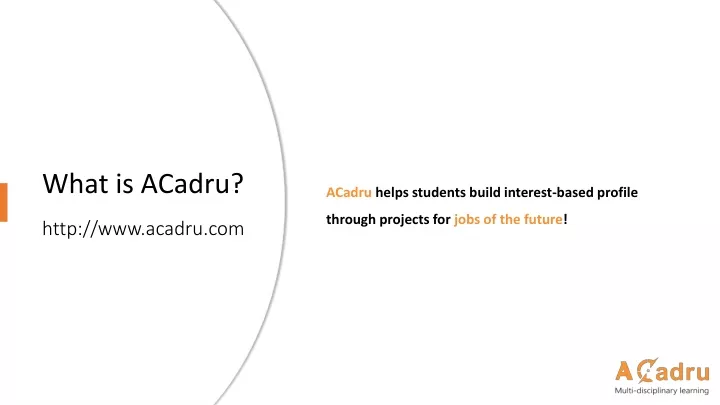 what is acadru http www acadru com