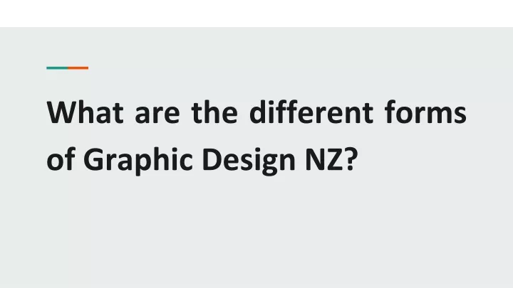 what are the different forms of graphic design nz