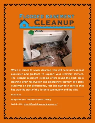 Flooded Basement Cleanup Service in Toronto | floodedbasementcleanup.ca