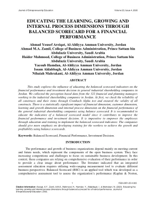 journal of entrepreneurship education