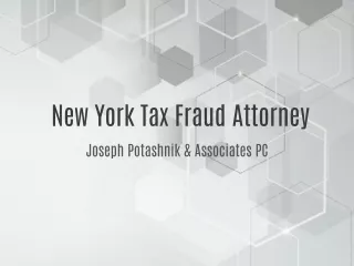 New York Tax Fraud Attorney