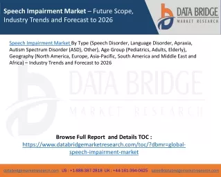 speech impairment market future scope industry