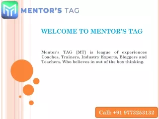 Mentor's Tag Online Courses