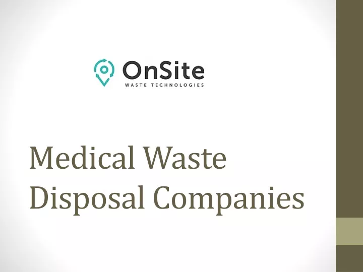 medical waste disposal companies