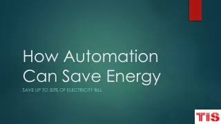 how automation can save energy