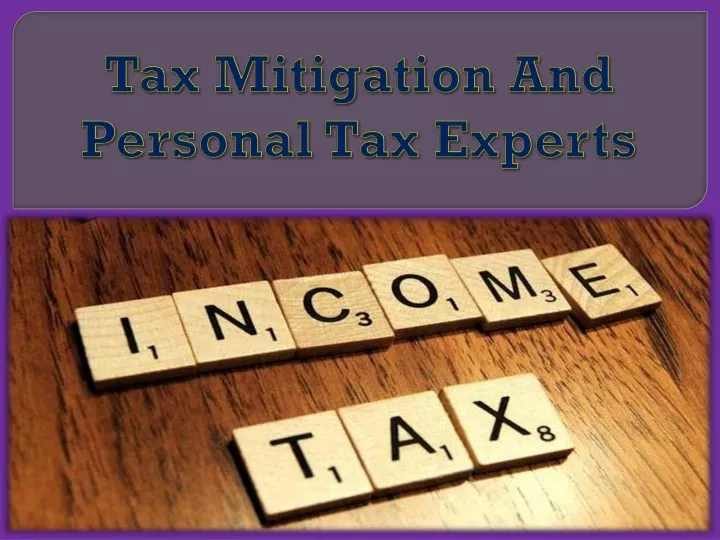 tax mitigation and personal tax experts