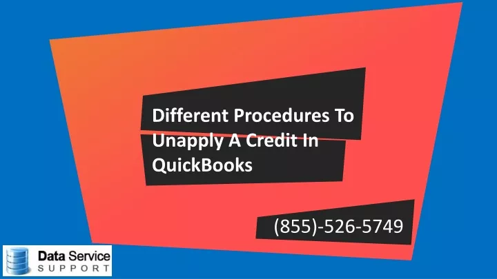 different procedures to unapply a credit