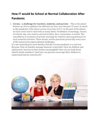 how it would be school at normal collaboration