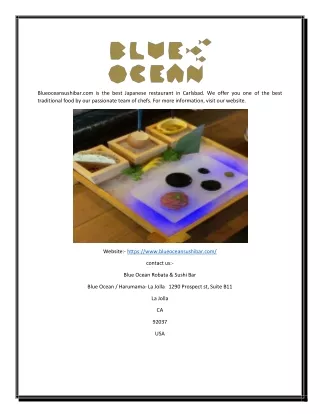 blueoceansushibar com is the best japanese