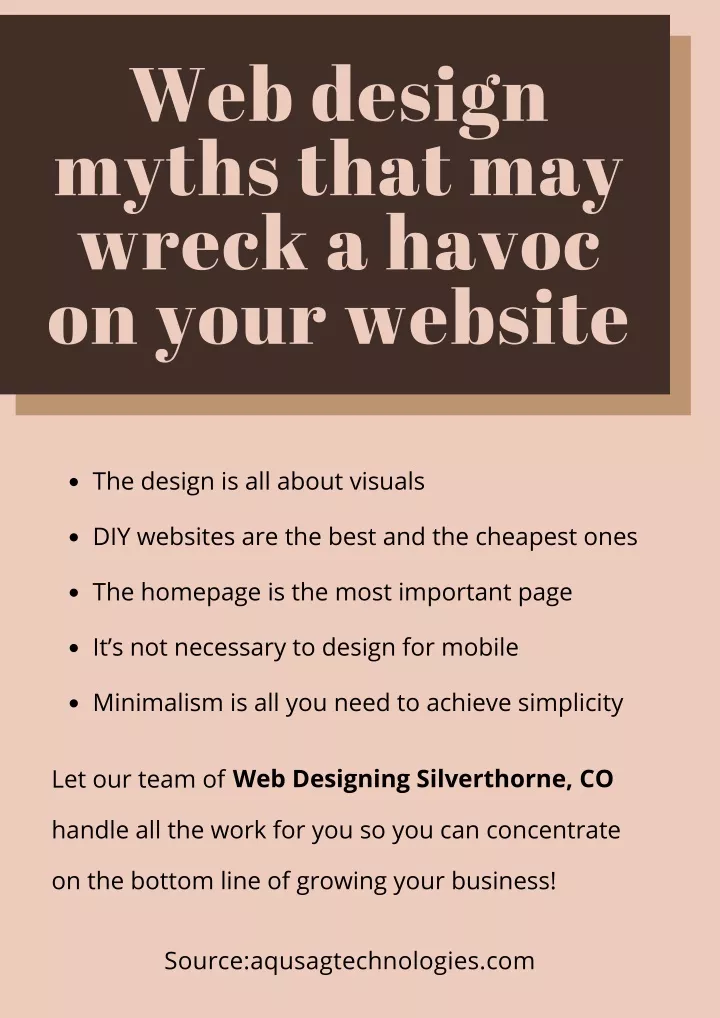 web design myths that may wreck a havoc on your