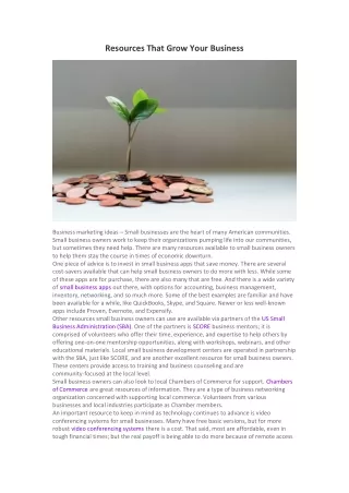 resources that grow your business