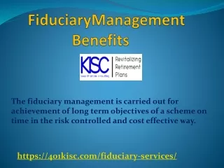 FiduciaryManagement Benefits