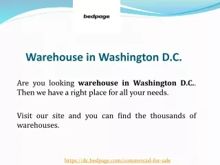 Warehouse in Washington D.C