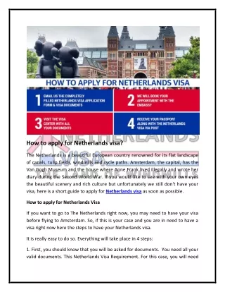 how to apply for netherlands visa