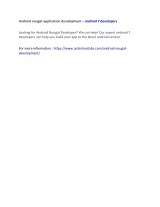 android nougat application development android