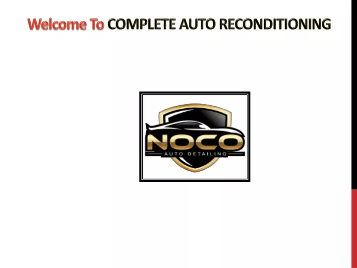 welcome to complete auto reconditioning