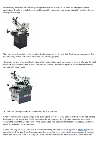 The Ultimate Guide To Metal Cutting Bandsaw Perth