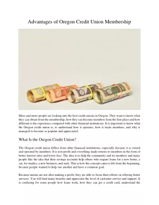 advantages of oregon credit union membership