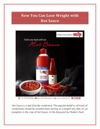 now you can lose weight with hot sauce