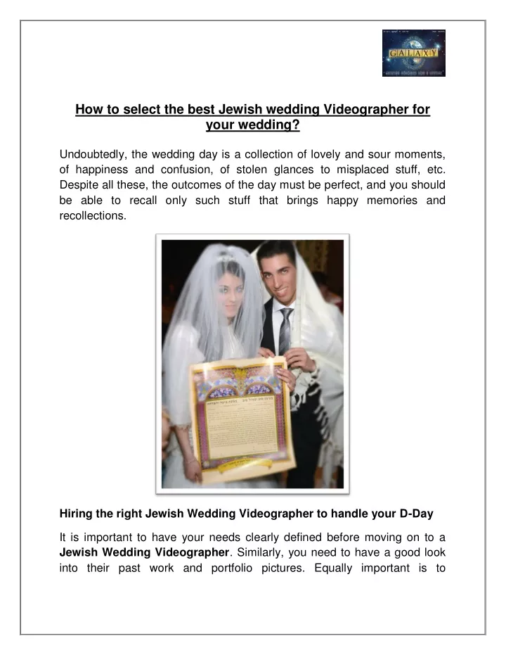 how to select the best jewish wedding