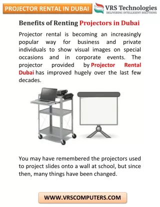 projector rental in dubai