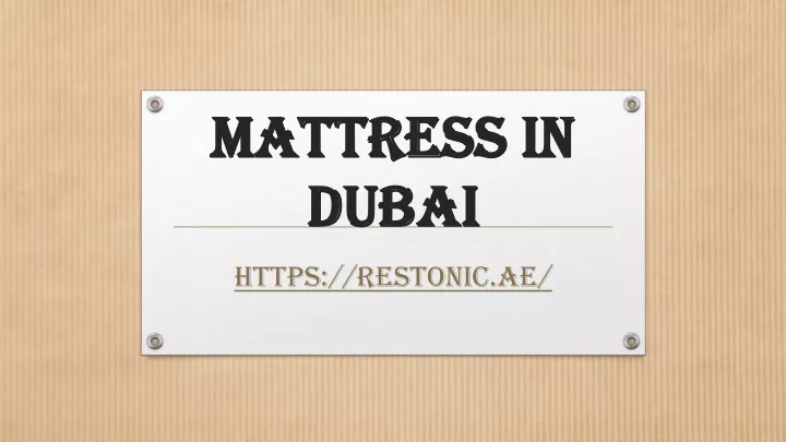 mattress in dubai