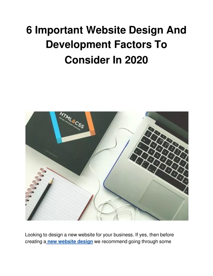 6 important website design and development factors to consider in 2020