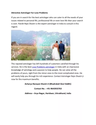 attrective astrologer for love problems
