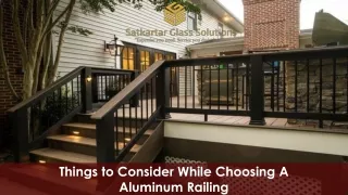 things to consider while choosing a aluminum