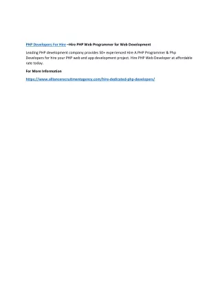 php developers for hire hire php web programmer