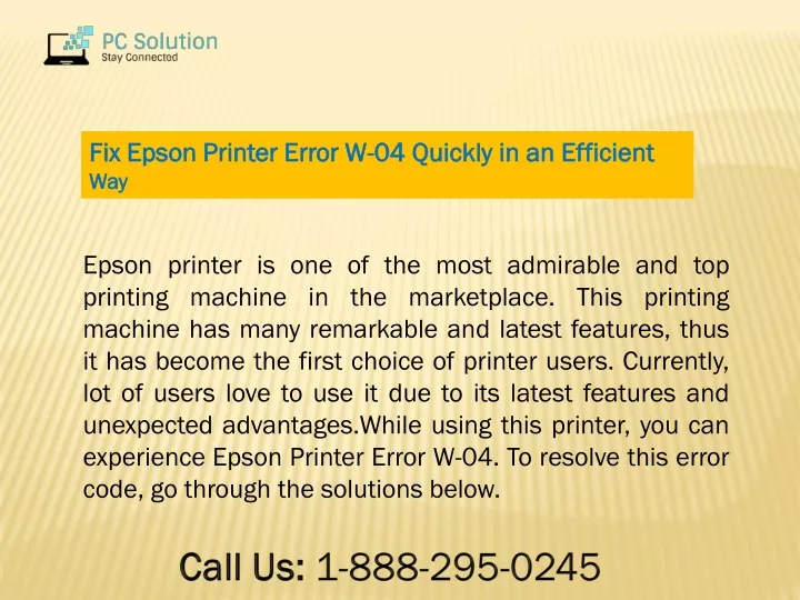 fix epson printer error w 04 quickly