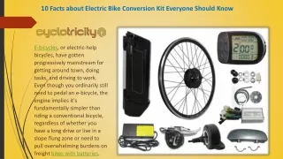 Electric bike conversion kits by Cyclotricity