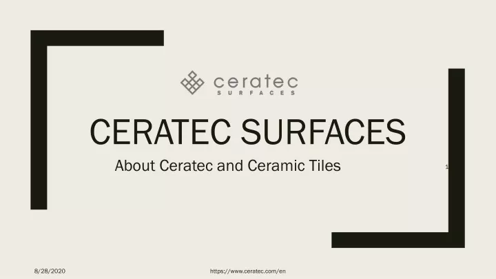 Ceratec Surfaces. Avenue