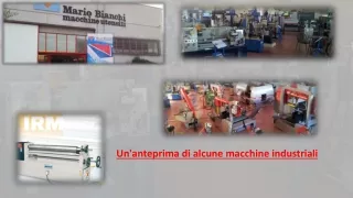 un anteprima di alcune macchine industriali