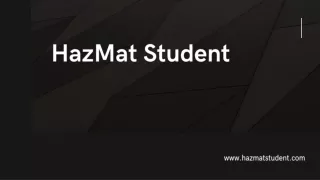 Online DOT HAZMAT Training