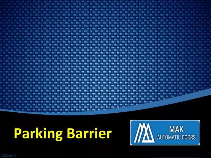 parking barrier