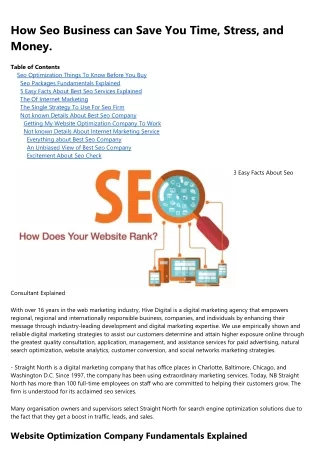 how seo business can save you time stress