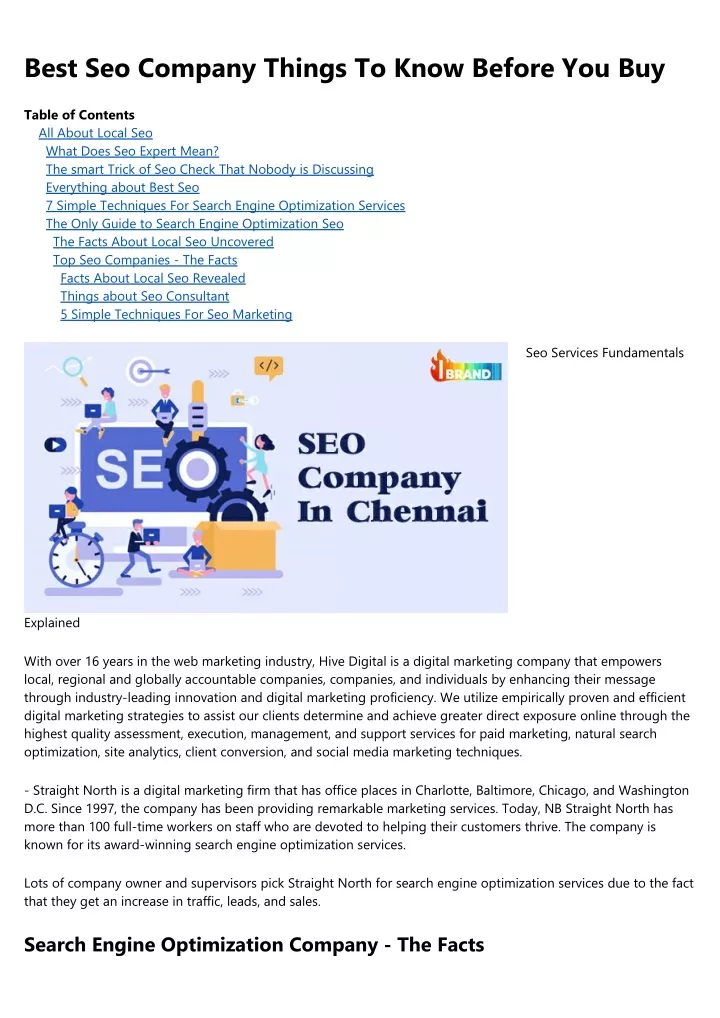 best seo company things to know before you buy