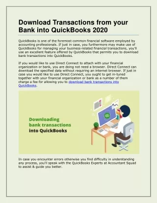 download transactions from your bank into
