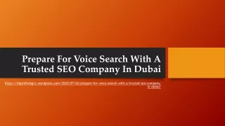 prepare for voice search with a trusted seo company in dubai