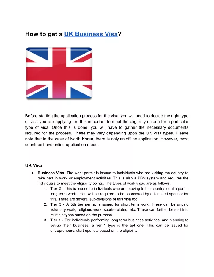 how to get a uk business visa