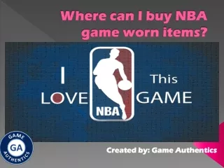 Where can I buy NBA game worn items?